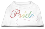 Mirage Pet Products XS (0-3 lbs.) / White Pet Dog & Cat Rhinestone Shirt "Rainbow Pride"