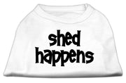 Mirage Pet Products XS (0-3 lbs.) / White Pet Dog & Cat Screen Printed Shirt "Shed Happens"
