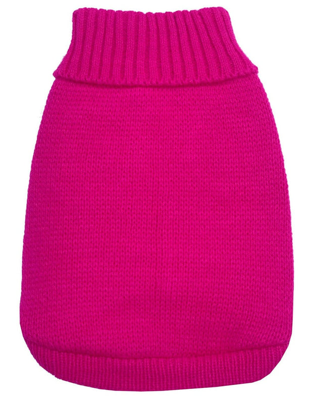 Mirage Pet Products XS / Bright Pink Pet Dog & Cat Knit Sweater Blank, Plain (4 Colors in 10 Sizes XXS - 6X)