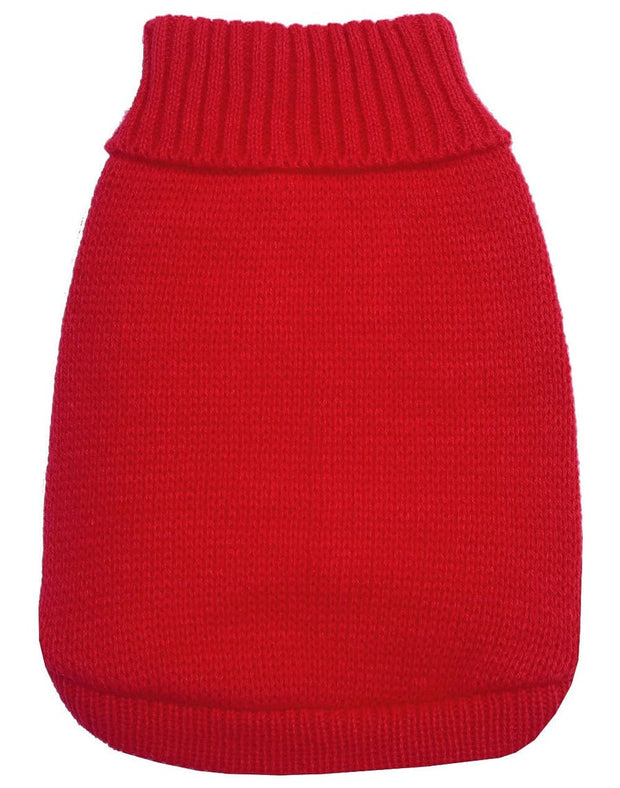 Mirage Pet Products XS / Red Pet Dog & Cat Knit Sweater Blank, Plain (4 Colors in 10 Sizes XXS - 6X)