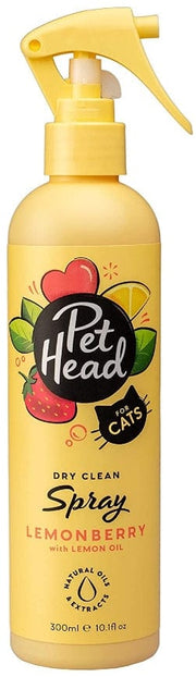 Pet Wholesale USA 10 oz. Pet Head Dry Clean Spray for Cats Lemonberry with Lemon Oil