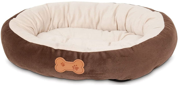 Pet Wholesale USA Dog Bed Aspen Pet Oval Nesting Cuddly Pet Bed Brown