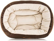 Pet Wholesale USA Dog Bed Aspen Pet Oval Nesting Cuddly Pet Bed Brown