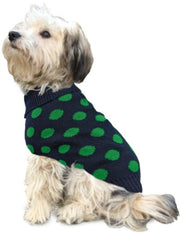 Pet Wholesale USA Dog Clothing Small Fashion Pet Contrast Dot Dog Sweater Green