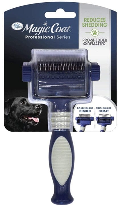 Pet Wholesale USA Magic Coat Professional Series 2-in-1 Quick Shed Deshedder + Dematter Tool