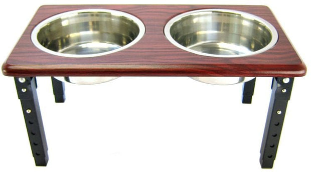 Pet Wholesale USA Spot Posture Pro Double Diner Cherry Height Adjustable With Two 2 Quart Bowls