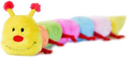 Pet Wholesale USA ZippyPaws Plush Deluxe Rainbow Caterpillar Toy with Squeakers 20"